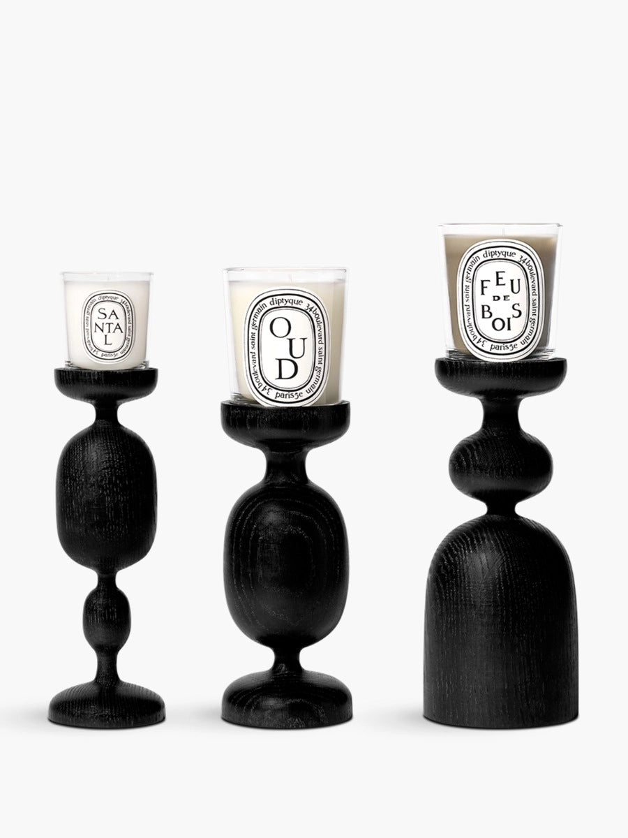 Black Baluster Candle Holder For small candles 250G