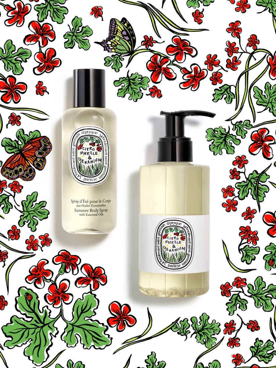 Lemongrass & Geranium Scented cleansing hand and body gel 195ML